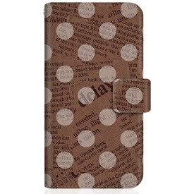CaseMarket｜ケースマーケット CaseMarket SC-53A スリム手帳型ケース Newspaper Dot ビンテージ ブラウン クラシック SC-53A-BCM2S2551-78