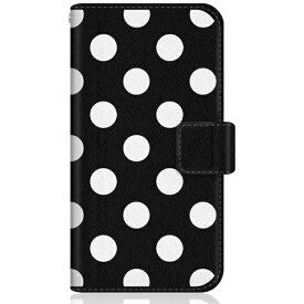 CaseMarket｜ケースマーケット CaseMarket SHG02 スリム手帳型ケース ドット モノクロ パターン ブラック SHG02-BCM2S2017-78