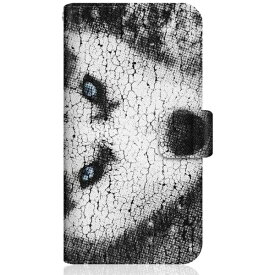 CaseMarket｜ケースマーケット CaseMarket SHG02 スリム手帳型ケース スノー ウルフ & ブラック シベリアンハスキー SHG02-BCM2S2045-78
