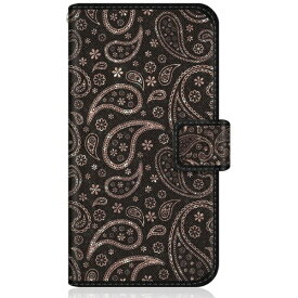 CaseMarket｜ケースマーケット CaseMarket SHG02 スリム手帳型ケース ダーク ペイズリー ブロンズ ペイズリー柄 SHG02-BCM2S2049-78