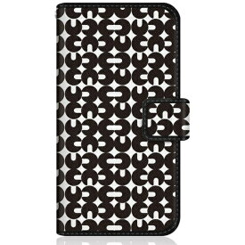 CaseMarket｜ケースマーケット CaseMarket SHG02 スリム手帳型ケース Geometric Pattern 幾何学模様 モノトーン The Circle SHG02-BCM2S2094-78