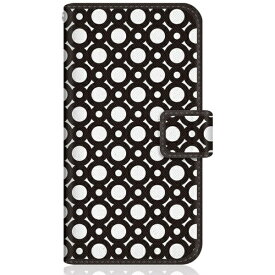CaseMarket｜ケースマーケット CaseMarket SHG02 スリム手帳型ケース Geometric Pattern 幾何学模様 モノトーン The Circle chain SHG02-BCM2S2109-78