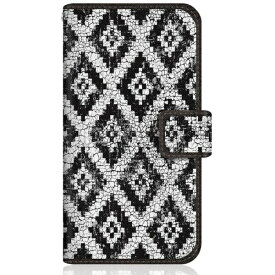 CaseMarket｜ケースマーケット CaseMarket SHG02 スリム手帳型ケース アラスカ モダン モノトーン インディアン Black & White SHG02-BCM2S2114-78