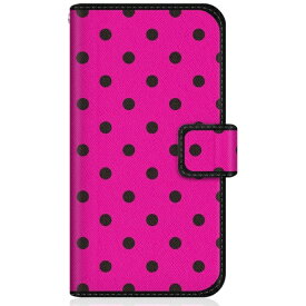 CaseMarket｜ケースマーケット CaseMarket SHG02 スリム手帳型ケース スウィート ピンク & ブラック ドット柄 スリム ダイアリー SHG02-BCM2S2188-78