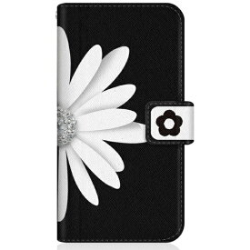 CaseMarket｜ケースマーケット CaseMarket SHG02 スリム手帳型ケース モノトーン B&W ビッグ フラワー ダイアリー SHG02-BCM2S2198-78