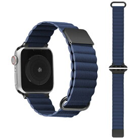 GAACAL｜ガーカル APPLE WATCH 1-10/SE1-2 38/40/41/42(10のみ)mm マグネット式PUレザーバンド GAACAL（ガーカル） ネイビー W00186NA