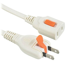 オーム電機｜OHM ELECTRIC らく抜きロック延長コード3m HS-T13LLX3-W [3.0m /1個口 /スイッチ無]