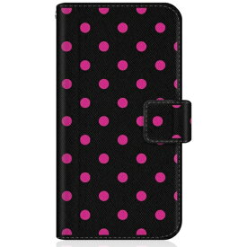 CaseMarket｜ケースマーケット CaseMarket CPH2099 スリム手帳型ケース スウィート ブラック & ピンク ドット柄 スリム ダイアリー CPH2099-BCM2S2634-78