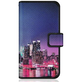 CaseMarket｜ケースマーケット CaseMarket SH-M16 スリム手帳型ケース フォト デザイン ナイト ニューヨーク パープル クラシック SH-M16-BCM2S2039-78