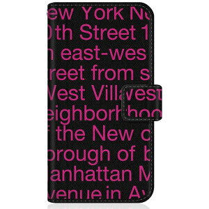 CaseMarket�b�P�[�X�}�[�P�b�g CaseMarket SM-G9960 �X�����蒠�^�P�[�X New York Typography - �s���N �X���� �_�C�A���[ SM-G9960-BCM2S2633-78