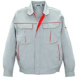 ビッグボーン商事｜bigborn bigborn　ナガソデジャケット　シルバーグレー×レッド4Lサイズ 2627-64-4L 【メーカー直送・代金引換不可・時間指定・返品不可】