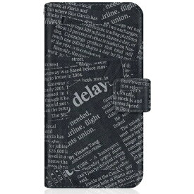 CaseMarket｜ケースマーケット CaseMarket SO-51B スリム手帳型ケース ニュースペーパー クラシック ノート ブラック SO-51B-BCM2S2192-78