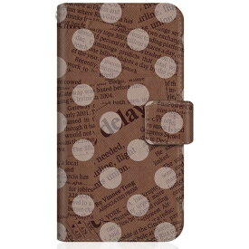 CaseMarket｜ケースマーケット CaseMarket SC-53B スリム手帳型ケース Newspaper Dot ビンテージ ブラウン クラシック SC-53B-BCM2S2551-78