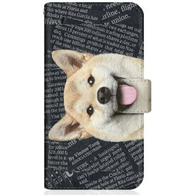 CaseMarket｜ケースマーケット CaseMarket iPhone13 スリム手帳型ケース ZAKKA ZOO ノート キュート つぶらな瞳 柴犬 ワンワン ニュースペーパー 柄 ブラック iPhone13-BCM2S2826-78
