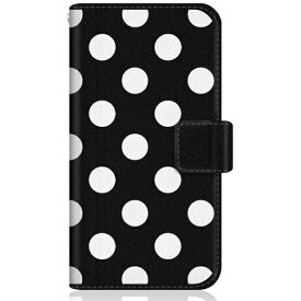 CaseMarket｜ケースマーケット CaseMarket SHG04 スリム手帳型ケース ドット モノクロ パターン ブラック SHG04-BCM2S2017-78