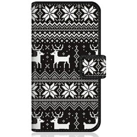 CaseMarket｜ケースマーケット CaseMarket SHG04 スリム手帳型ケース フェアアイル ディアー モノクロ SHG04-BCM2S2025-78