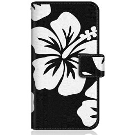 CaseMarket｜ケースマーケット CaseMarket SHG04 スリム手帳型ケース モノ タヒチ ハイビスカス モノトーン グラフィックス SHG04-BCM2S2077-78