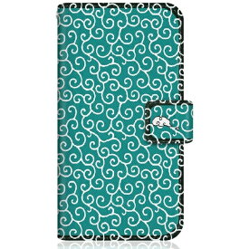 CaseMarket｜ケースマーケット CaseMarket SHG04 スリム手帳型ケース キュート 唐草模様 ミントグリーン カラクサ SHG04-BCM2S2085-78