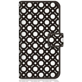 CaseMarket｜ケースマーケット CaseMarket SHG04 スリム手帳型ケース Geometric Pattern 幾何学模様 モノトーン The Circle chain SHG04-BCM2S2109-78