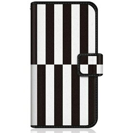 CaseMarket｜ケースマーケット CaseMarket SHG04 スリム手帳型ケース 北欧 モダン モノトーン クロス パターン Black & White SHG04-BCM2S2113-78
