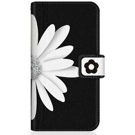 CaseMarket｜ケースマーケット CaseMarket SHG04 スリム手帳型ケース モノトーン B&W ビッグ フラワー ダイアリー SHG04-BCM2S2198-78
