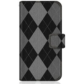 CaseMarket｜ケースマーケット CaseMarket SHG04 スリム手帳型ケース モノトーン アーガイル柄 ロンドン クラシカル アーガイル SHG04-BCM2S2082-78