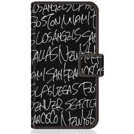 CaseMarket｜ケースマーケット CaseMarket SHG04 スリム手帳型ケース United State City アメリカン シティー タイポグラフィー ブラック SHG04-BCM2S2108-78