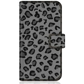 CaseMarket｜ケースマーケット CaseMarket XQ-BT44 スリム手帳型ケース ヒョウ柄 クラシック ブラック ノート モノトーン XQ-BT44-BCM2S2079-78