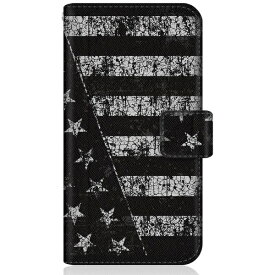 CaseMarket｜ケースマーケット CaseMarket XQ-BT44 スリム手帳型ケース アメリカン モノトーン ブラック フラッグス NY XQ-BT44-BCM2S2084-78