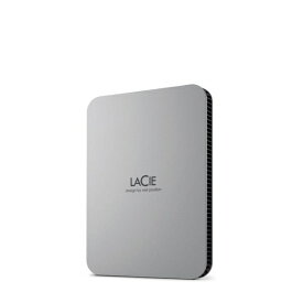 LaCie｜ラシー STLP2000400 外付けHDD USB-C接続 Mobile Drive 2022(Mac/Windows11対応) ムーン・シルバー [2TB /ポータブル型]