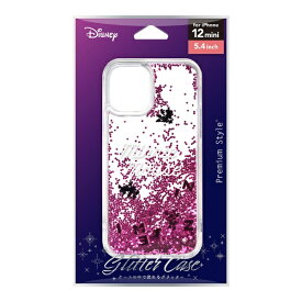 PGA｜ピージーエー iPhone 12 mini用 グリッターケース Premium Style ミニーマウス PG-DLQ20F02MNE