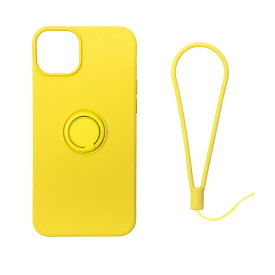 アール・エム iPhone 14 Plus シリコン製ケースリング付 Royal Monster（ロイヤルモンスター） イエロー RM-14PLSili-YE