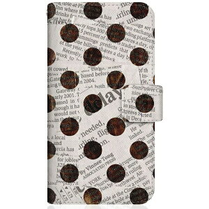 CaseMarket�b�P�[�X�}�[�P�b�g CaseMarket SHG06 �X�����蒠�^�P�[�X Newspaper Dot �r���e�[�W �z���C�g �N���V�b�N SHG06-BCM2S2550-78