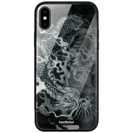 CaseMarket｜ケースマーケット CaseMarket 背面強化ガラス 背面ケース apple iPhone 12 Pro Max (iPhone12ProMax) 龍の咆哮 黒龍 昇り竜 0061 黒龍 iPhone12ProMax-BCM2G0061-78