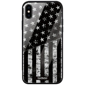 CaseMarket｜ケースマーケット CaseMarket 背面強化ガラス 背面ケース apple iPhone 13 (iPhone13) ブラック アメリカン フラッグ 星条旗 0045 iPhone13-BCM2G0045-78