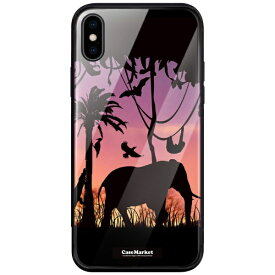 CaseMarket｜ケースマーケット CaseMarket 背面強化ガラス 背面ケース apple iPhone 13 (iPhone13) アニマル サンセット ブラック サファリ 2029 iPhone13-BCM2G2029-78