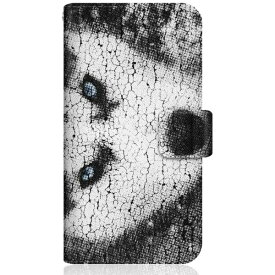 CaseMarket｜ケースマーケット CaseMarket SH-M19 スリム手帳型ケース スノー ウルフ & ブラック シベリアンハスキー SH-M19-BCM2S2045-78