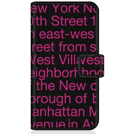 CaseMarket｜ケースマーケット CaseMarket SOG05 スリム手帳型ケース New York Typography - ピンク スリム ダイアリー SOG05-BCM2S2633-78