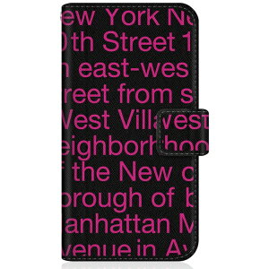 CaseMarket�b�P�[�X�}�[�P�b�g Xperia 5 III �X�����蒠�^�P�[�X New York Typography - �s���N �X���� �_�C�A���[ SOG05-BCM2S2633-78