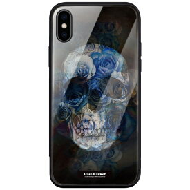 CaseMarket｜ケースマーケット CaseMarket 背面強化ガラス 背面ケース apple iPhone SE 第3世代 2022年 新型 (iPhoneSE3) スカル ローズ クロス 0093 iPhoneSE3-BCM2G0093-78