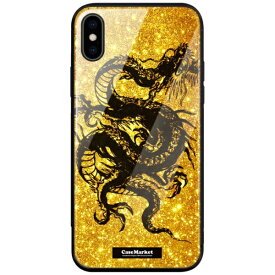 CaseMarket｜ケースマーケット CaseMarket 背面強化ガラス 背面ケース apple iPhone SE 第3世代 2022年 新型 (iPhoneSE3) 昇り龍 黒龍 - 金風 昇龍 手帳 2199 黒龍 iPhoneSE3-BCM2G2199-78