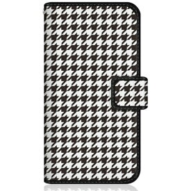 CaseMarket｜ケースマーケット CaseMarket SO-52C スリム手帳型ケース ブラック チドリ グラフィカル 千鳥柄 SO-52C-BCM2S2126-78