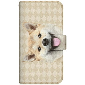 CaseMarket｜ケースマーケット CaseMarket SOG07 スリム手帳型ケース ZAKKA ZOO ノート キュート つぶらな瞳 柴犬 ワンワン フレンチ ダイヤ柄 ベージュ SOG07-BCM2S2821-78