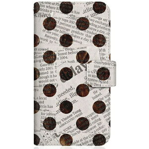 CaseMarket�b�P�[�X�}�[�P�b�g CaseMarket Xperia1IV �X�����蒠�^�P�[�X Newspaper Dot �r���e�[�W �z���C�g �N���V�b�N Xperia1IV-BCM2S2550-78