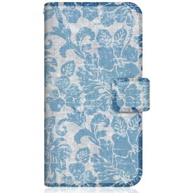CaseMarket｜ケースマーケット CaseMarket XperiaAceIII スリム手帳型ケース トロピカル タヒチ柄 モンステラ & ハイビスカス リバティ ブルー XperiaAceIII-BCM2S2137-78