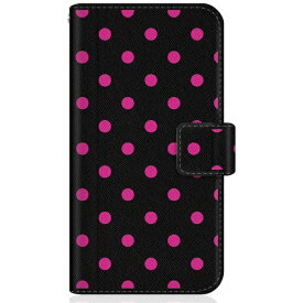 CaseMarket｜ケースマーケット CaseMarket XperiaAceIII スリム手帳型ケース スウィート ブラック & ピンク ドット柄 スリム ダイアリー XperiaAceIII-BCM2S2634-78