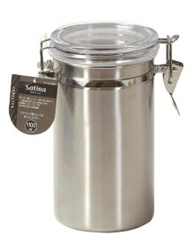 パール金属｜PEARL METAL サティーナ　ステンレス製ロック式キャニスター1100ml HB-6534 [食洗器非対応]