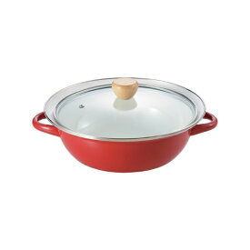 パール金属｜PEARL METAL グラッセ　ホーローガラス蓋卓上鍋24cm （オール熱源対応） HB-6489 [IH対応]