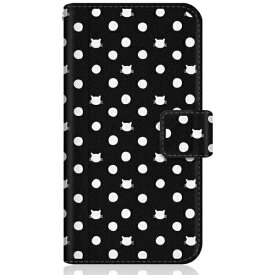 CaseMarket｜ケースマーケット NYAGO SO-52C スリム手帳型ケース NYAGO ノート キュート ドット パターン ブラック SO-52C-BNG2S2019-78