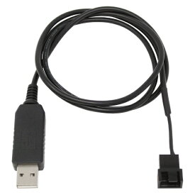 ainex｜アイネックス ファン用USB電源変換ケーブル 12V昇圧タイプ ブラック CA-USB12VA